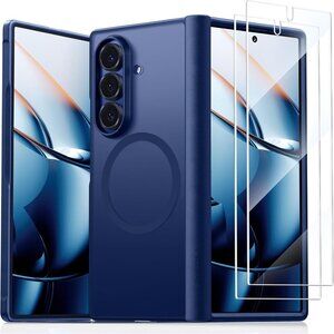 Magnetic Shockproof case for Samsung Galaxy Z Fold 7 hinge protection Blue